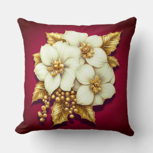 Winter Floral Jahres Pillow Kissen