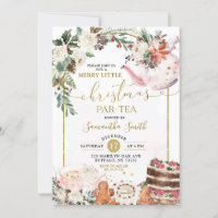 Winter Floral Merry Little Christmas Par - Tee