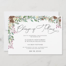 Winter floral | Verspätete Hochzeitsankündigung Einladung