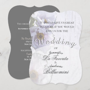 Winter Floral Wedding Einladung