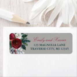 Winter Floral Weihnachten Dezember Adresse