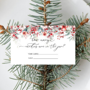 Winter floral wie viele Kanonen Begleitkarte