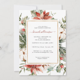 Winter florale Vegetation | Weihnachtsdusche Einladung