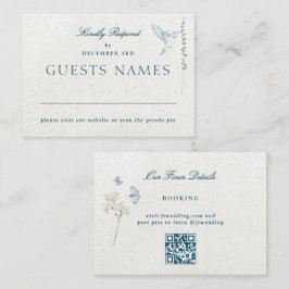 Winter Florals Classic Wedding QR CODE UAWG Mitteilungskarte