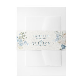 Winter Florals Cotswold Romantic Wedding Einladungsbanderole