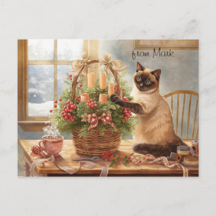 Winter Florist Cozy Cat Weihnachtskollektion Feiertagspostkarte