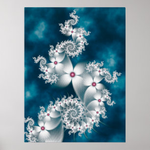 Winter Flowers Poster