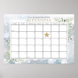 Winter Foliage Babydusche schätzt das passende Dat Poster