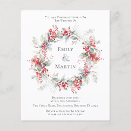 Winter Foliage Berries Wreath Wedding