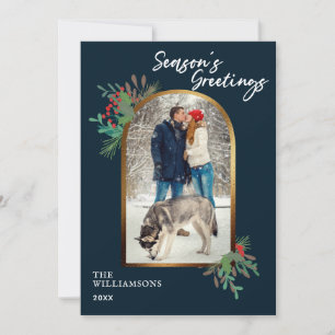 Winter Foliage Custom Foto Jahreszeit Grüße Feiertagskarte