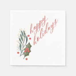 Winter Foliage Holiday Napkins Serviette