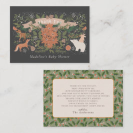 Winter Foliage Navy Baby Dusche Vielen Dank Mitteilungskarte