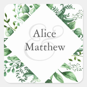 Winter Foliage Square Sticker