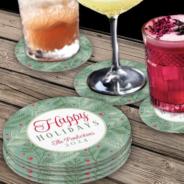 Winter Foliage Urlaub Runder Pappuntersetzer (Von Creator hochgeladen)