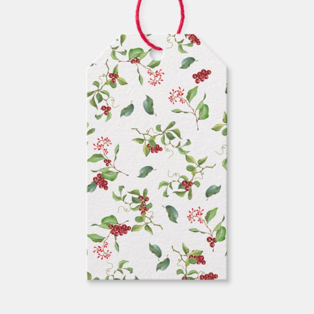 Winter Folies und Berries Urlaub Geschenkanhänger (Vorderseite)