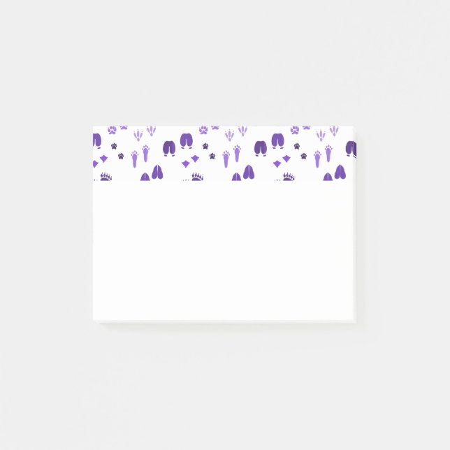 Winter Footprints Post-it Klebezettel (Vorderseite)