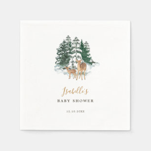 Winter Forest Baby Dusche Serviette