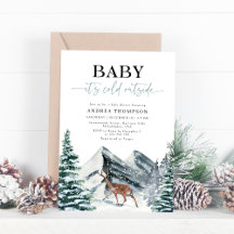 Winter Forest Baby Es ist kalte Outside Babydusche