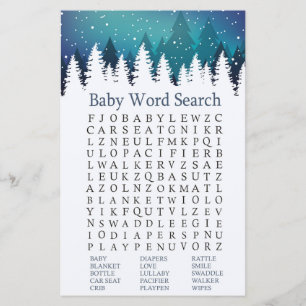 Winter Forest Baby Shooter Word Search Game