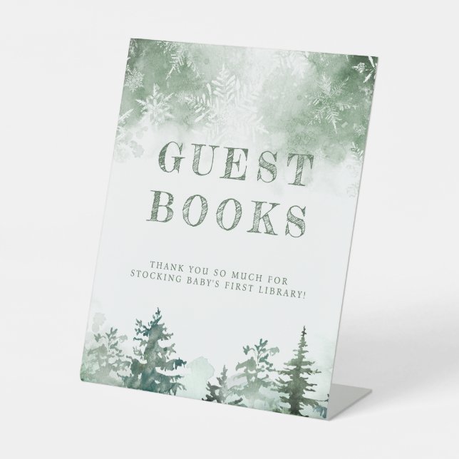 Winter Forest Baby Shooting Books for Baby Sockelschild (Vorderseite)