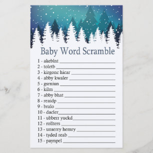Winter Forest Baby Wortspiel
