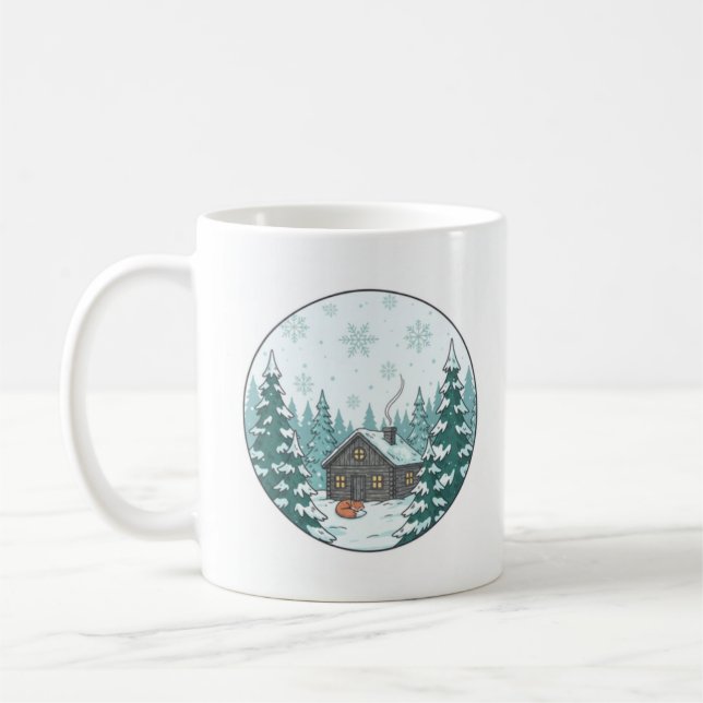 Winter Forest Ceramic Mug (11oz) Kaffeetasse (Links)