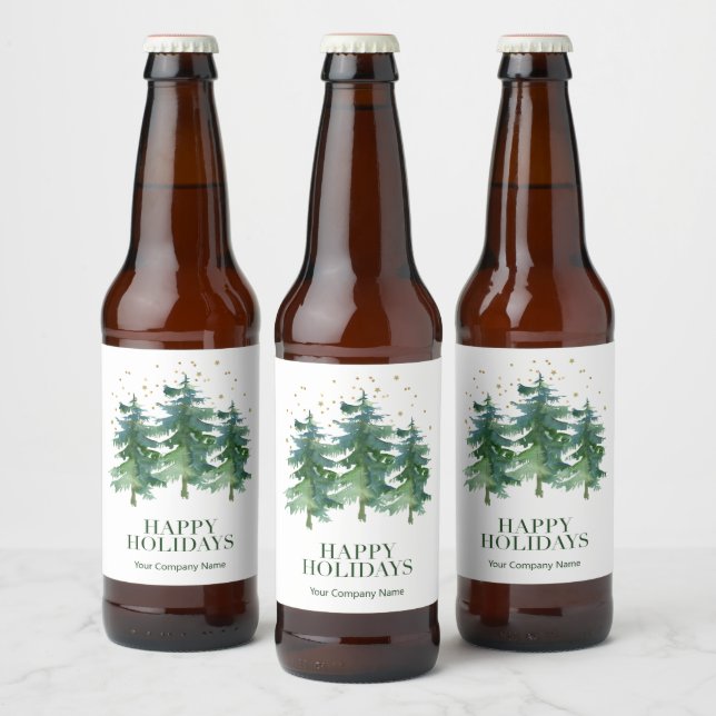 Winter Forest Company Holiday Beer Flasche Etikett (Flaschen)