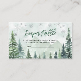 Winter Forest Diaper Raffle Begleitkarte