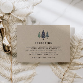Winter Forest Empfang Card Begleitkarte