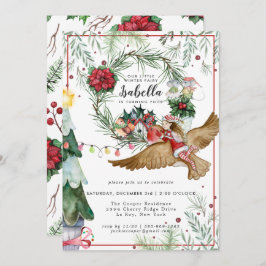 Winter Forest Fairy Birthday Einladung