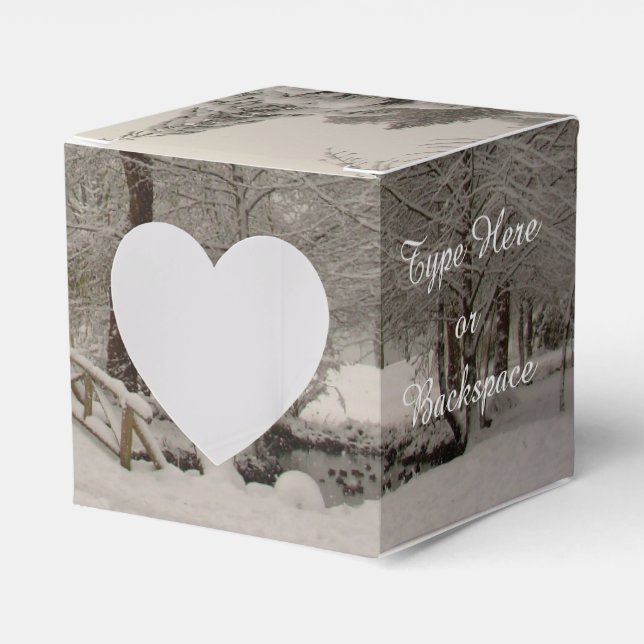 Winter Forest Geschenkboxen Personalisiert Holiday Geschenkschachtel (Vorderseite)
