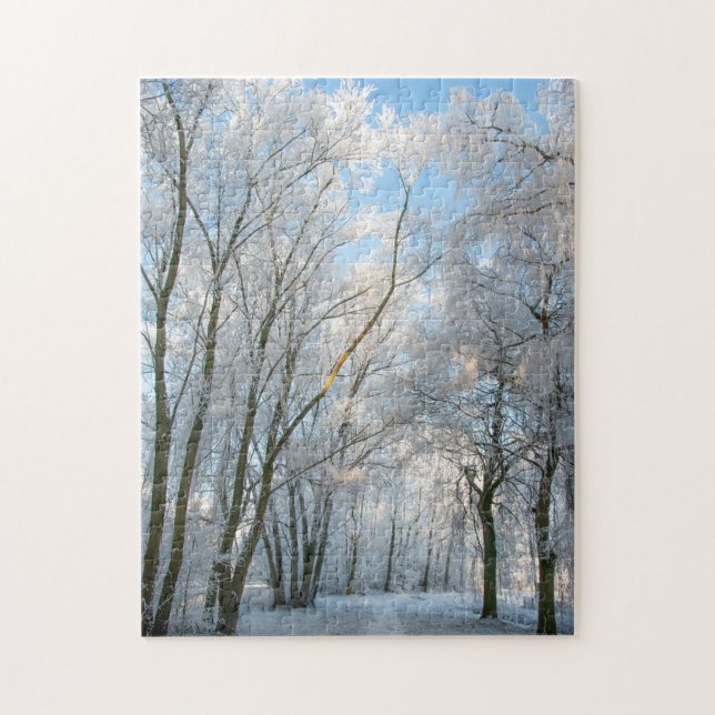 Winter Forest Path Walk, 252 Stücke Jigsaw Puzzle (Vertikal)
