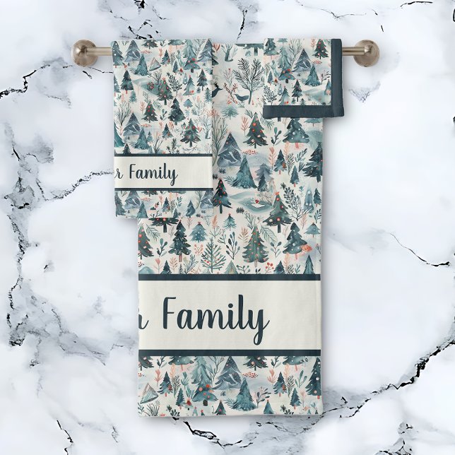 Winter Forest Serenity Badhandtuch Set (Von Creator hochgeladen)