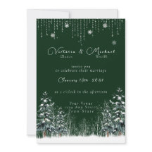 Winter Forest Snow Pine Trees Hochzeit