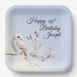 Winter Forest Watercolor Paper Plate Pappteller