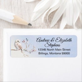 Winter Forest Watercolor Return Address Label