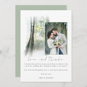 Winter Forest Wedding Foto Sage Liebe und Danke 