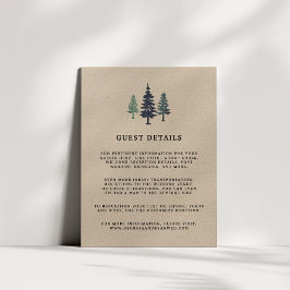 Winter Forest Wedding Gästekarte Begleitkarte
