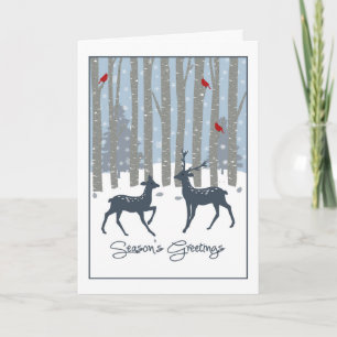 Winter Forest Weihnachtskarte Feiertagskarte