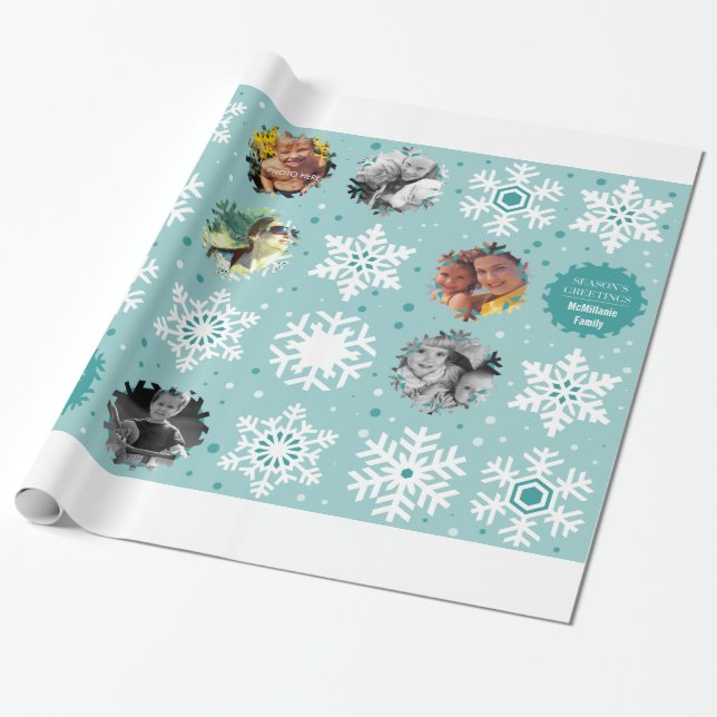 Winter Foto Custom Christmas Geschenk Wrapper Geschenkpapier (Ungerollt)