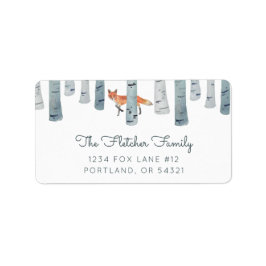 Winter Fox Adressaufkleber