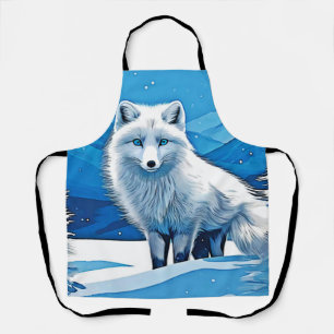 Winter Fox Art Schürze