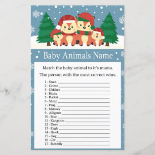 Winter fox Baby Animes Name Spiel Baby Dusche