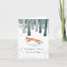 Winter Fox Baby Dusche Danke