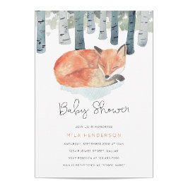 Winter Fox Baby Dusche Einladung