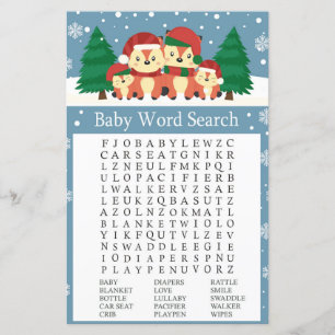 Winter fox Baby Shooter Word Search Game