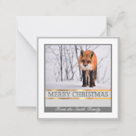 Winter Fox Family Grußkarte Mitteilungskarte