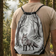 Winter Fox Geschenk - Wilderness Kordelzug-Rucksac