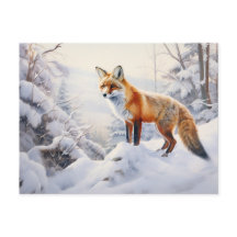 Winter Fox im Wald