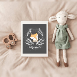 Winter Fox Kinderzimmer Poster